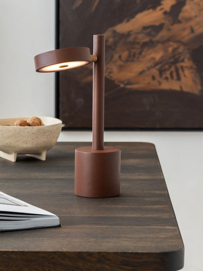 Lampada da tavolo in legno di frassino marrone raffinato GOOD&MOJO Okinawa – disegno con le misure