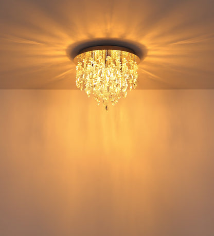 Lampada da soffitto a 3 luci in metallo cromato di lusso – immagine 4