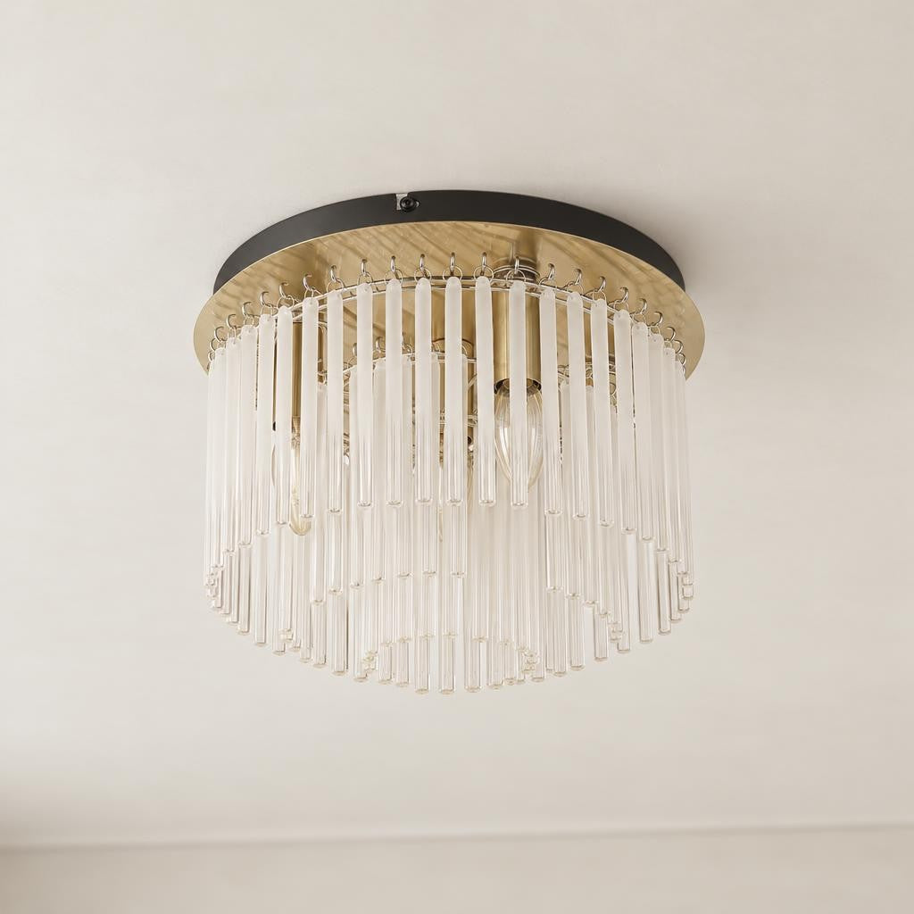 GORLEY Gold Glass Ceiling Light – lifestyle image