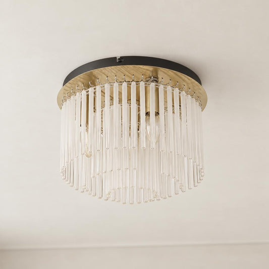 GORLEY taklampa i guld med glasdetaljer – miljöbild