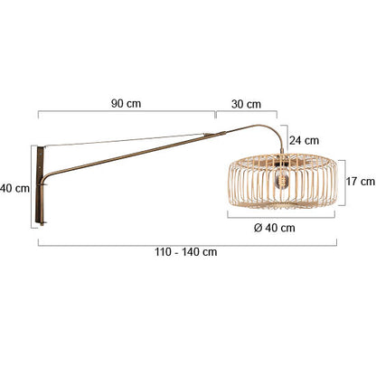 wandlamp-brons-met-bamboe-kap-steinhauer-breeza-beache-variant-image7