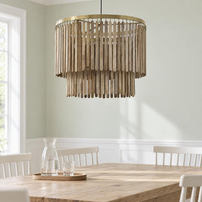 Light & Living Gularo -riippuvalaisin, pronssi Ø 60 cm – tunnelmakuva