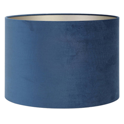 moderne-blauwe-ronde-lampenkap-met-zilver-light-living-velours-main-image
