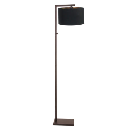 cacao-vloerlamp-met-zwart-linnen-en-gouden-binnenkant-steinhauer-stang-variant-image1