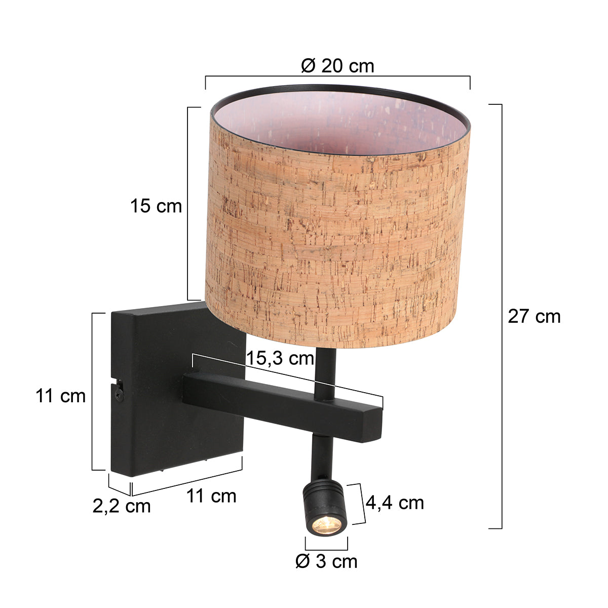 zwarte-wandlamp-met-beige-kurkkap-en-leeslamp-steinhauer-stang-variant-image7