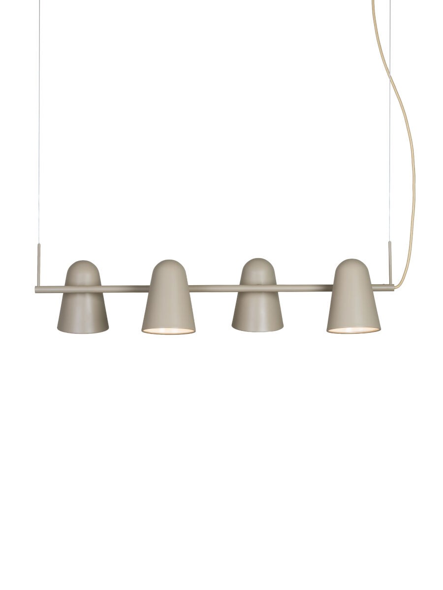 Lampada a sospensione a 3 luci di metallo color sabbia Sfeervol It's About RoMi Salamanca – immagine 2