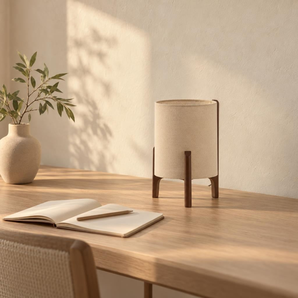 Light & Living Litto -pöytävalaisin, luonnonvärinen – tunnelmakuva