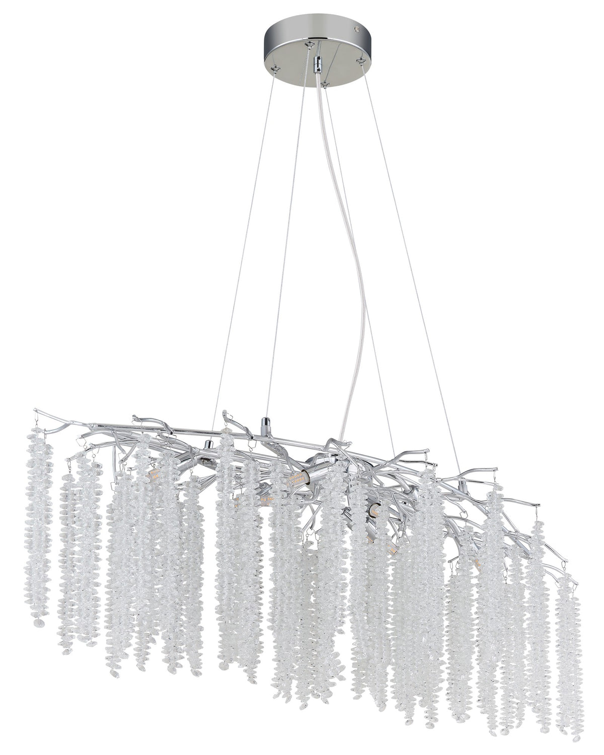 Grando lampadario di cristallo cromato – immagine 1