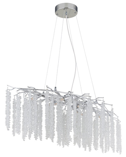 Grando lampadario di cristallo cromato – immagine 1