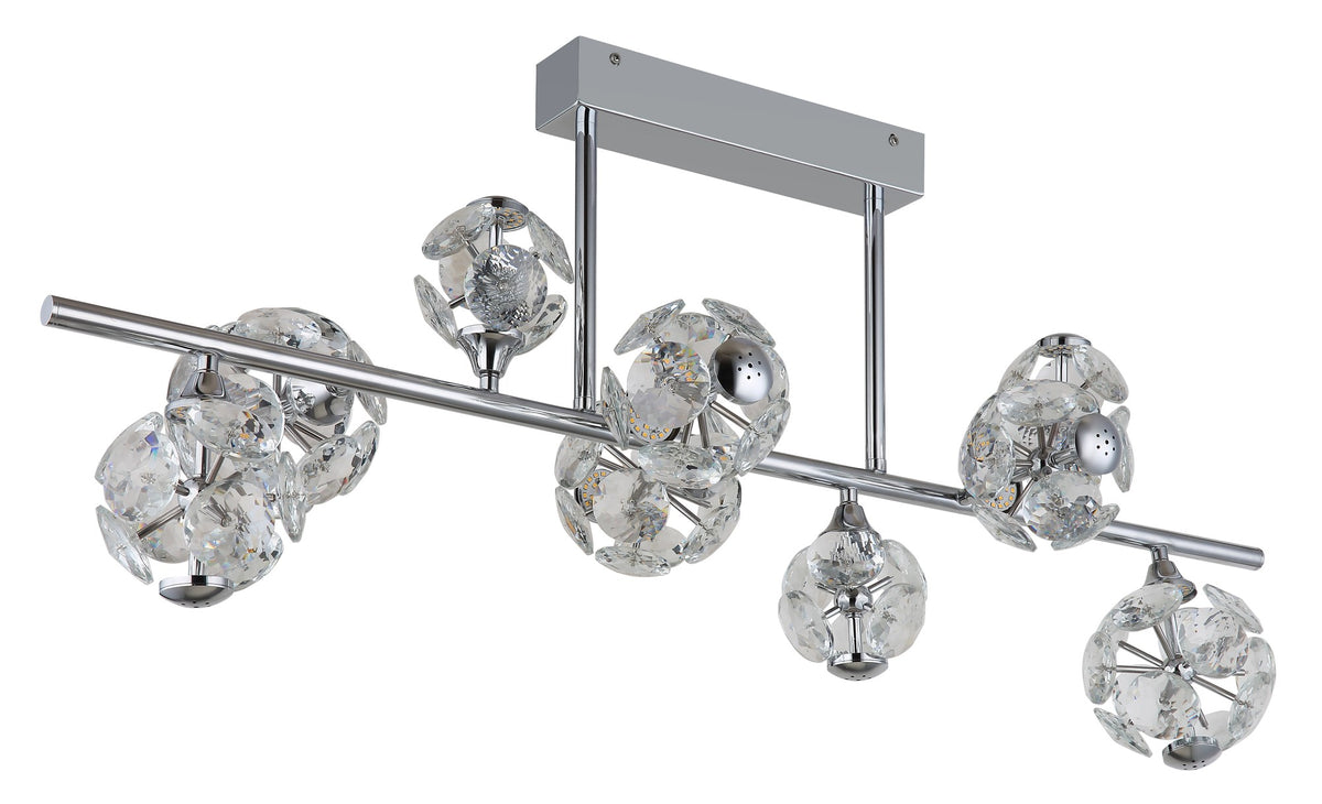 Lampada da soffitto LED in cristallo cromato elegante – immagine 1