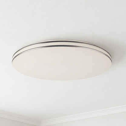 Moderné biele stropné svietidlo Obolg Pierre s LED – fotografia v interiéri