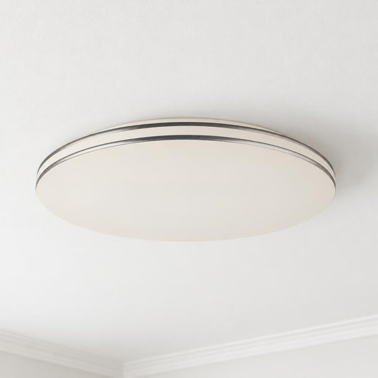 Plafon LED Redondo Branco Globo Pierre 53 cm – fotografia de ambiente
