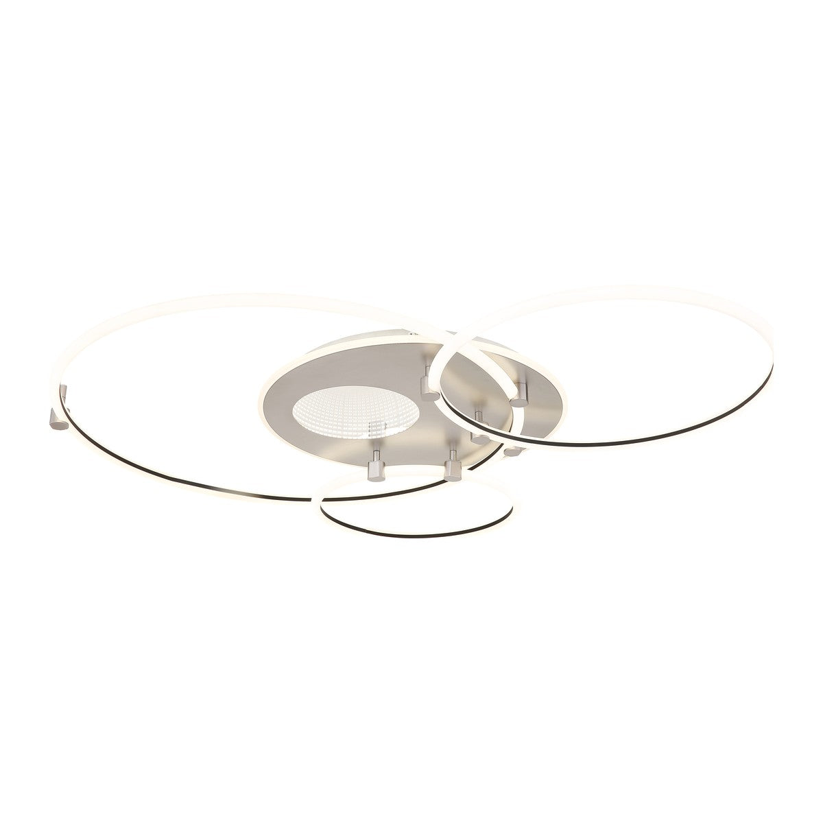 Lampadario LED in metallo bianco raffinato