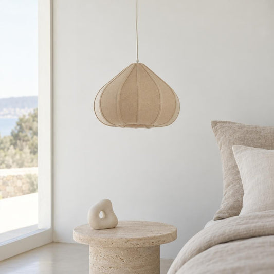 Beige Japandi hanglamp Zubeda Ø40 cm | Light & Living – sfeerbeeld