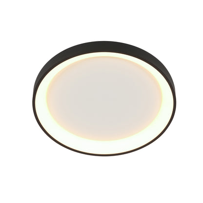 Rund svartvit LED-taklampa Steinhauer Ringlede – bild 10