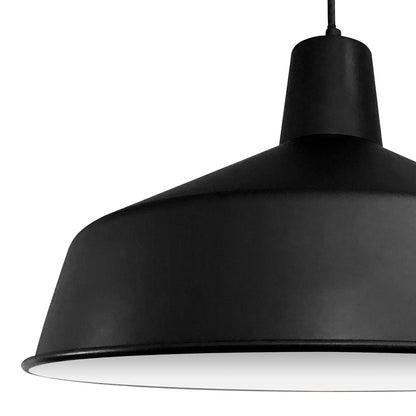 Industriální černá závěsná lampa Mexlite Blackmoon Ø40 cm – obrázek 10