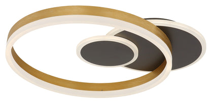 Piccola lampada a soffitto LED in alluminio nero – immagine 8