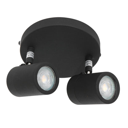 Черен LED спот Mexlite Upround с 2 светлини – изображение 1