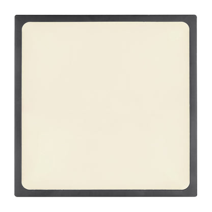 Zwarte metalen plafondlamp met opale diffuser en afgeronde hoeken – afbeelding 3