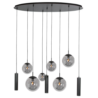ovale-hanglamp-met-rookglas-bollen-en-zwarte-kokers-steinhauer-bollique-main-image