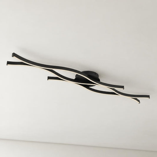 Obolg Geronimo zwarte LED-plafondlamp 108 cm – sfeerbeeld