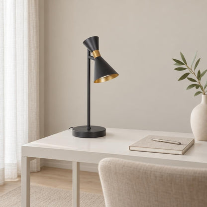 Sort retrobordlampe i metal – Anne Lighting Preto – stemningsbillede