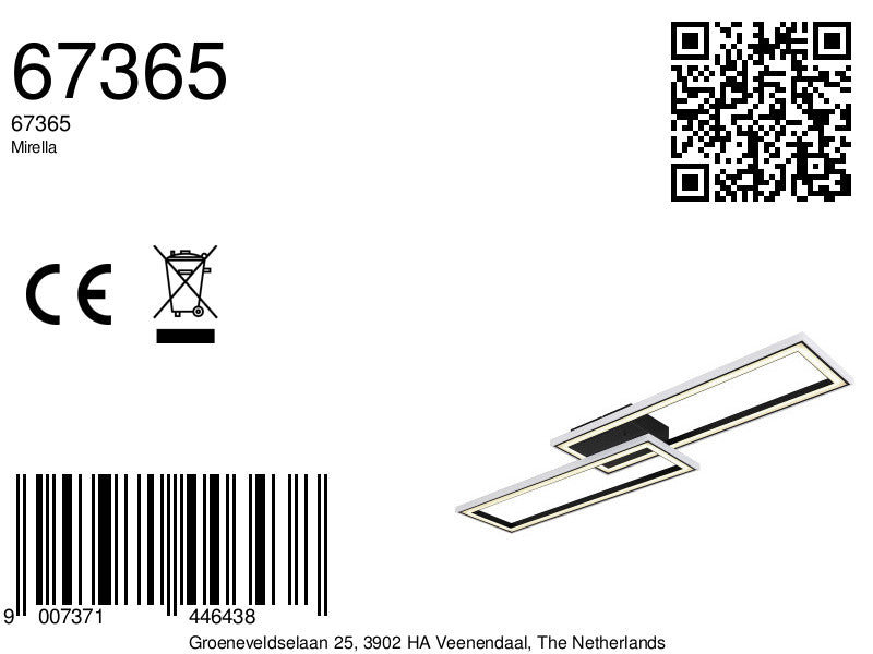 multifunctionele-dubbelrechthoek-plafondlamp-zwart-globo-mirella-variant-image8a