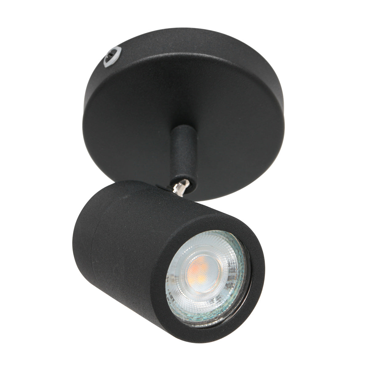 Модерен черен метален LED спот Mexlite Upround – изображение 1