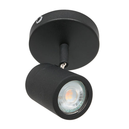 Модерен черен метален LED спот Mexlite Upround – изображение 1