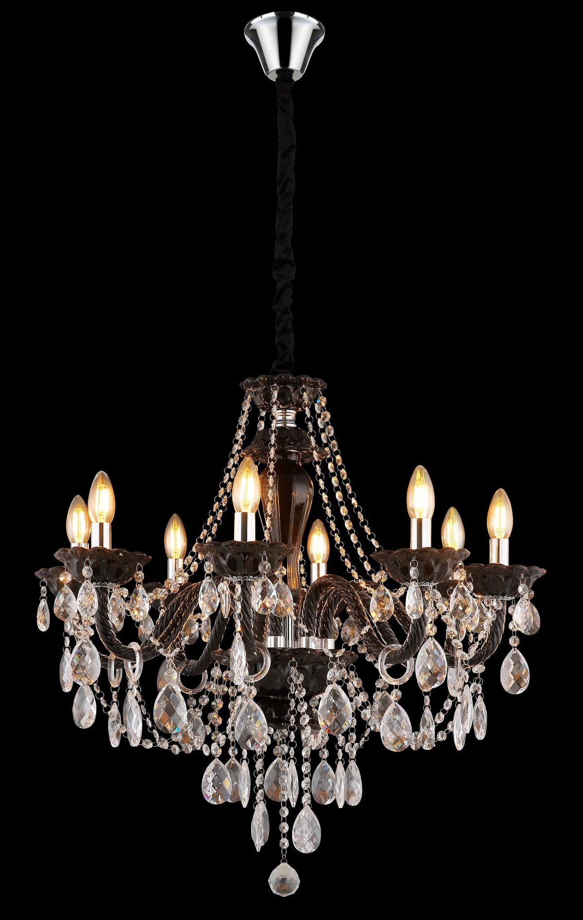 Candelabro de cristal cromado elegante – imagem 3
