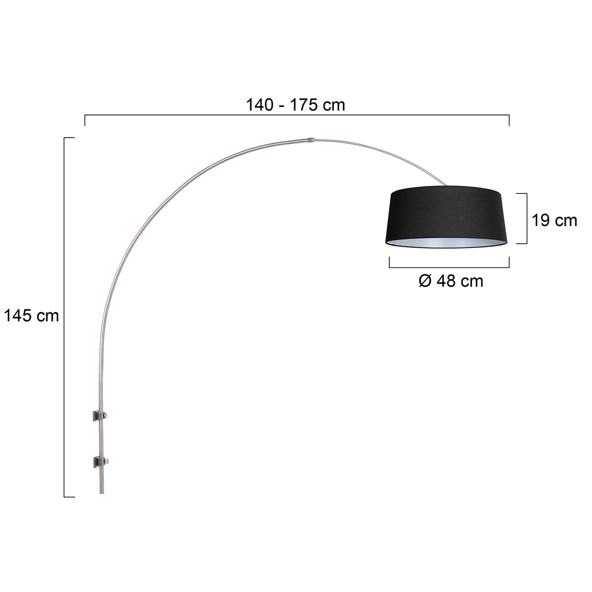 staalkleurige-boog-wandlamp-met-zwarte-kap-steinhauer-sparkled-light-variant-image7