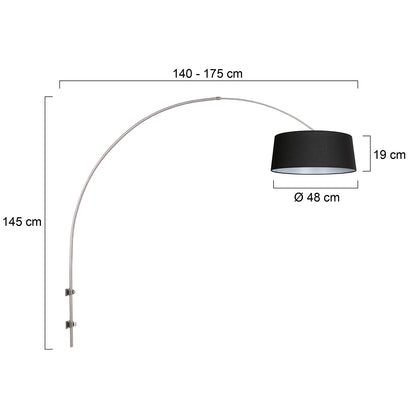staalkleurige-boog-wandlamp-met-zwarte-kap-steinhauer-sparkled-light-variant-image7