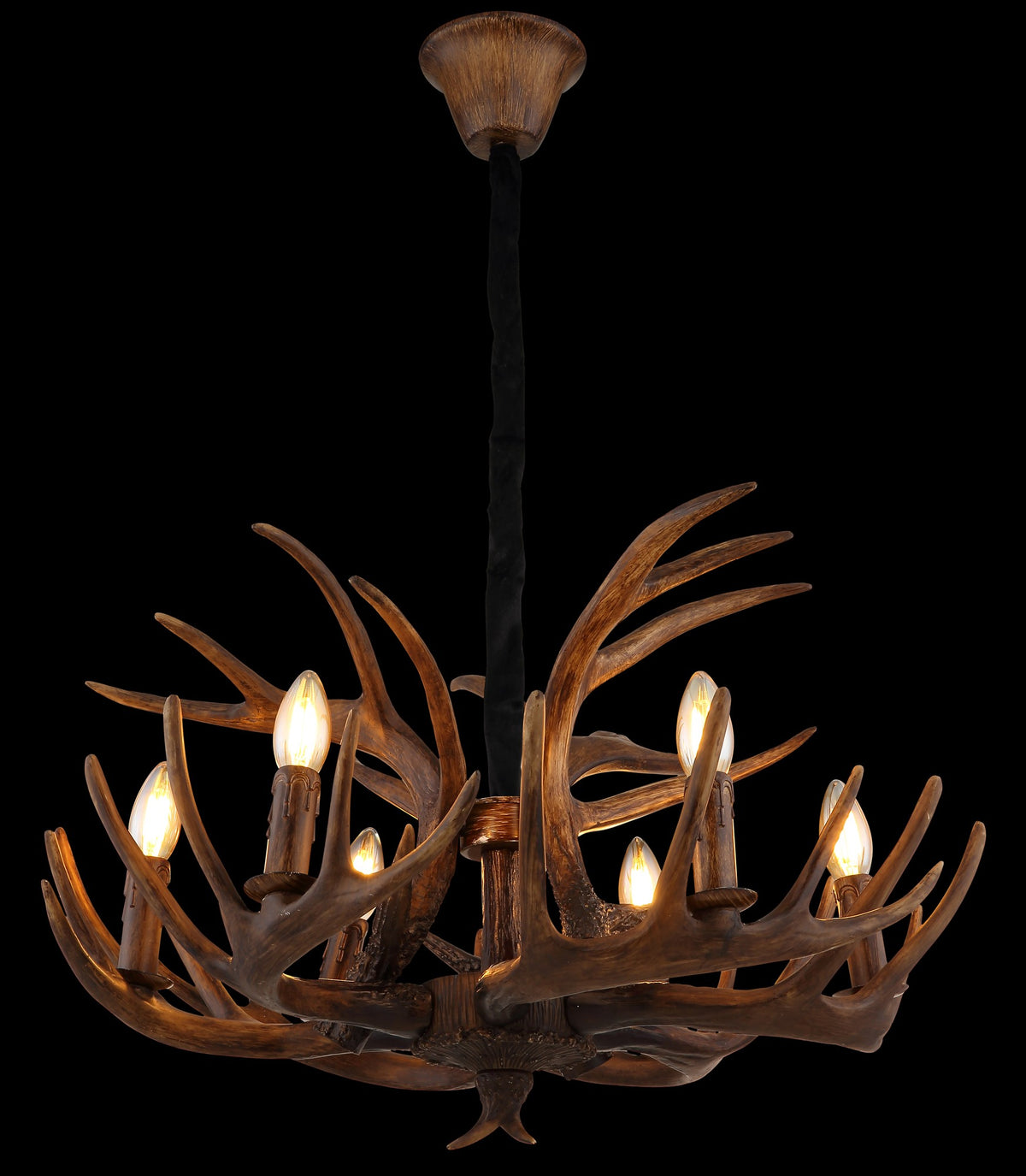 Luminária pendente metálica de 6 luzes na cor natural luxuosa – imagem 3