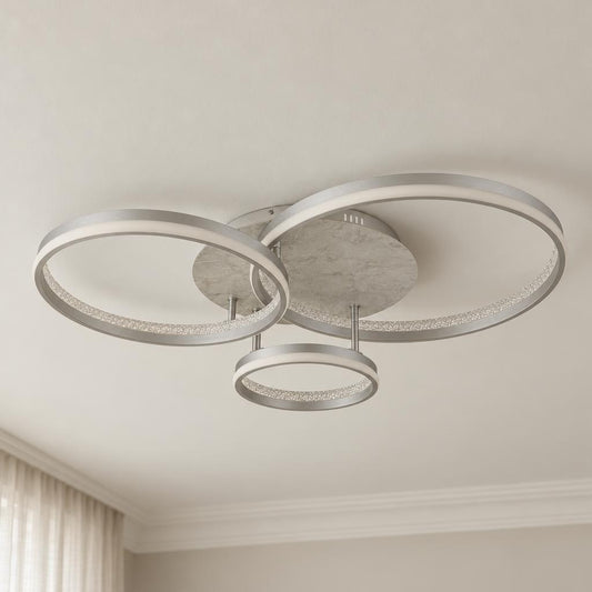 MARI Silver Crystal LED Ceiling Light – lifestyle image