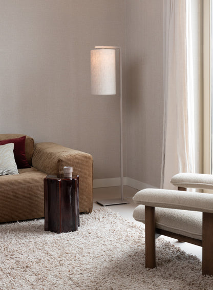 Lampada da terra in lino beige e naturale It's About RoMi Boston – immagine 1