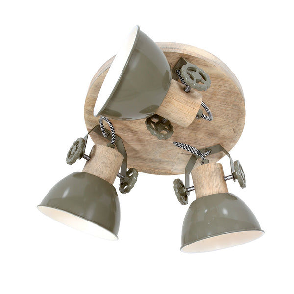 Mexlite Gearwood roheline 3-valgusega laevalgusti
