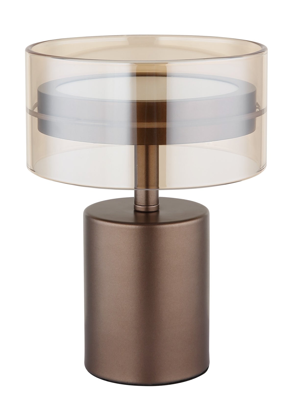 Luminária de mesa LED em vidro cor café luxuosa – imagem 1