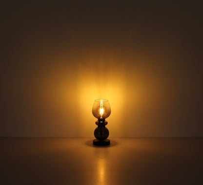 Elegantna crna staklena stolna lampa – slika 4