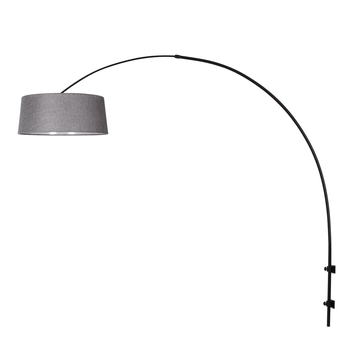 zwarte-boog-wandlamp-met-rustige-grijze-kap-steinhauer-sparkled-light-variant-image1