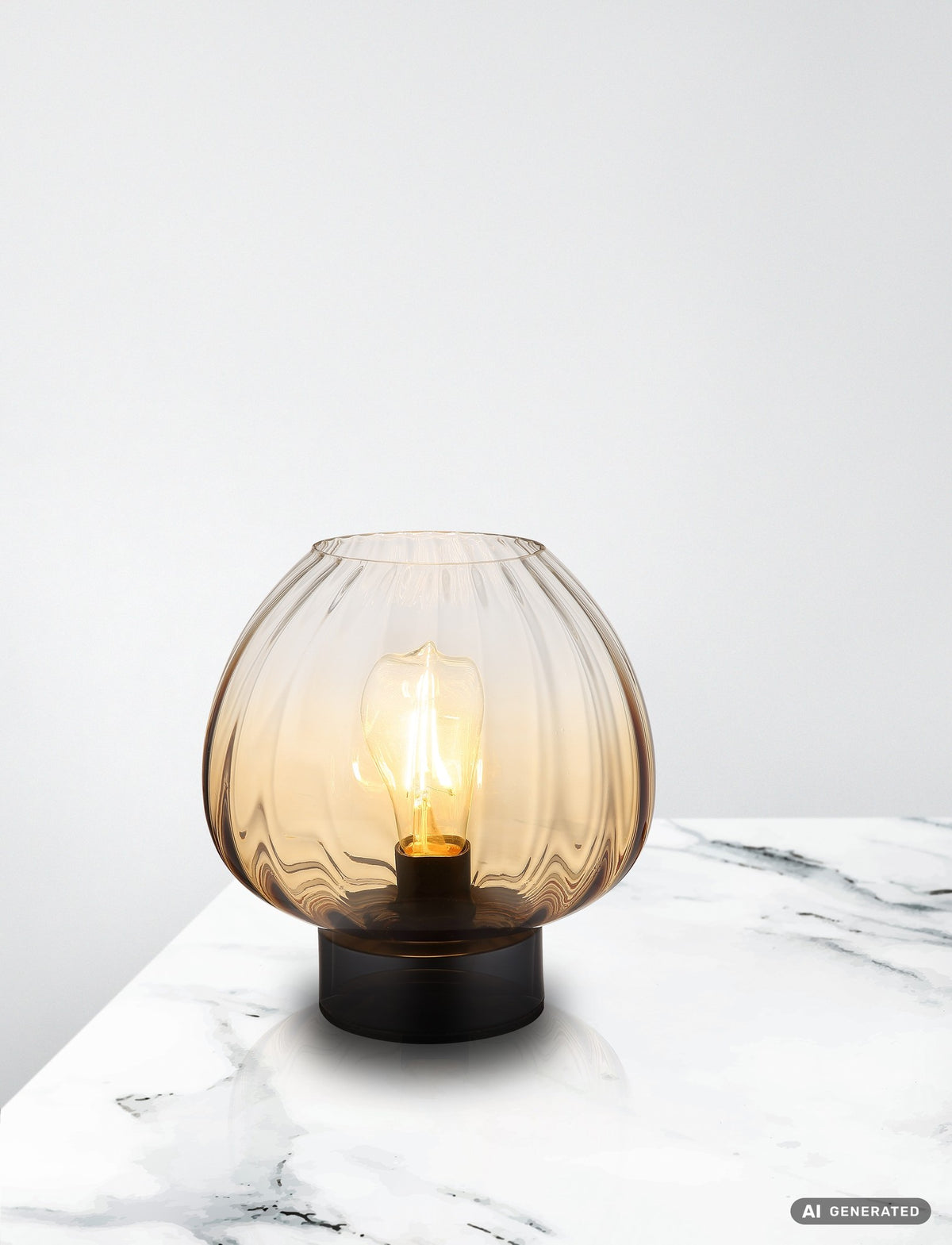 Luminária de mesa de vidro preto de luxo – imagem 3