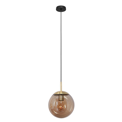 Lampa wisząca Steinhauer Bollique z bursztynowym szkłem – zdjęcie 10