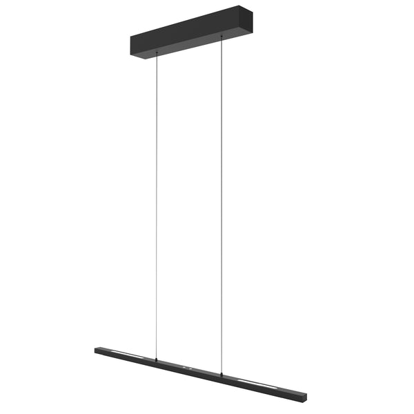 Candeeiro suspenso preto Bande, 80 cm, LED regulável