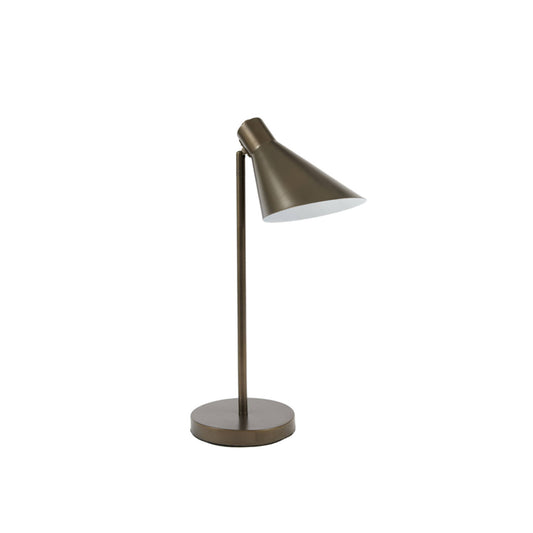 Prírodná bronzová kovová stolná lampa Light & Living Zyenna