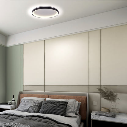 Rund svartvit LED-taklampa Steinhauer Ringlede – bild 2