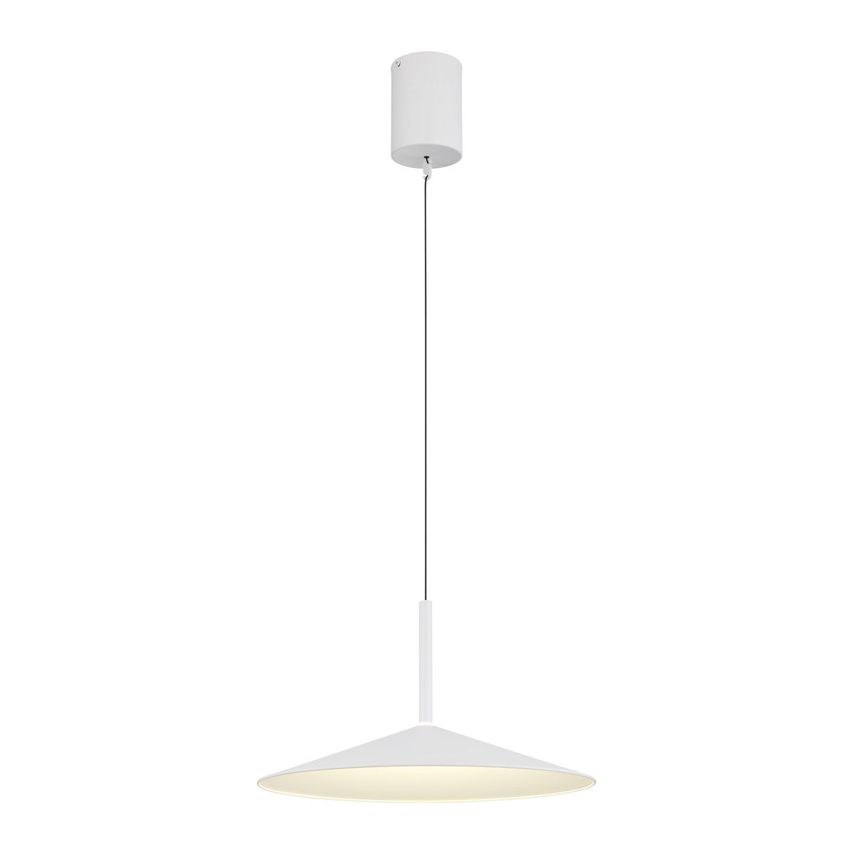 Pequeno candeeiro suspenso LED metálico branco