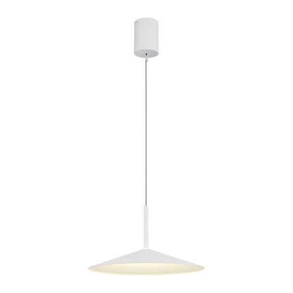 Pequeno candeeiro suspenso LED metálico branco