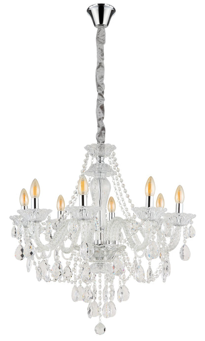 Candelabro de cristal cromado sutil – imagem 1