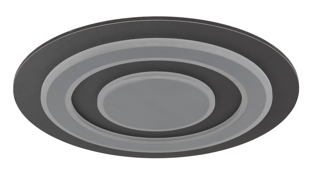Grande lâmpada de teto de metal LED em antracite – imagem 1