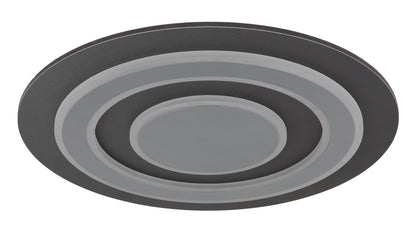 Grande lâmpada de teto de metal LED em antracite – imagem 1