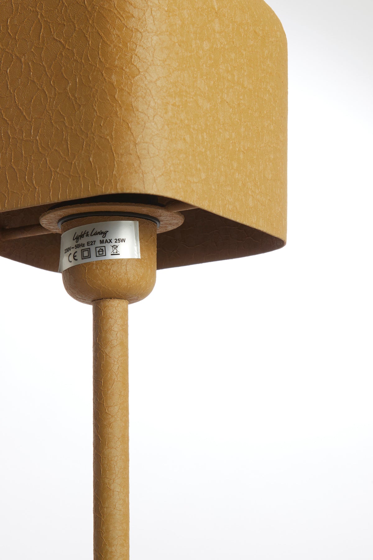 Piccola lampada da tavolo in metallo giallo ocra Light & Living Elenie – immagine 1